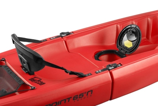 Close up on seat and cockpit on the Point 65 Falcon